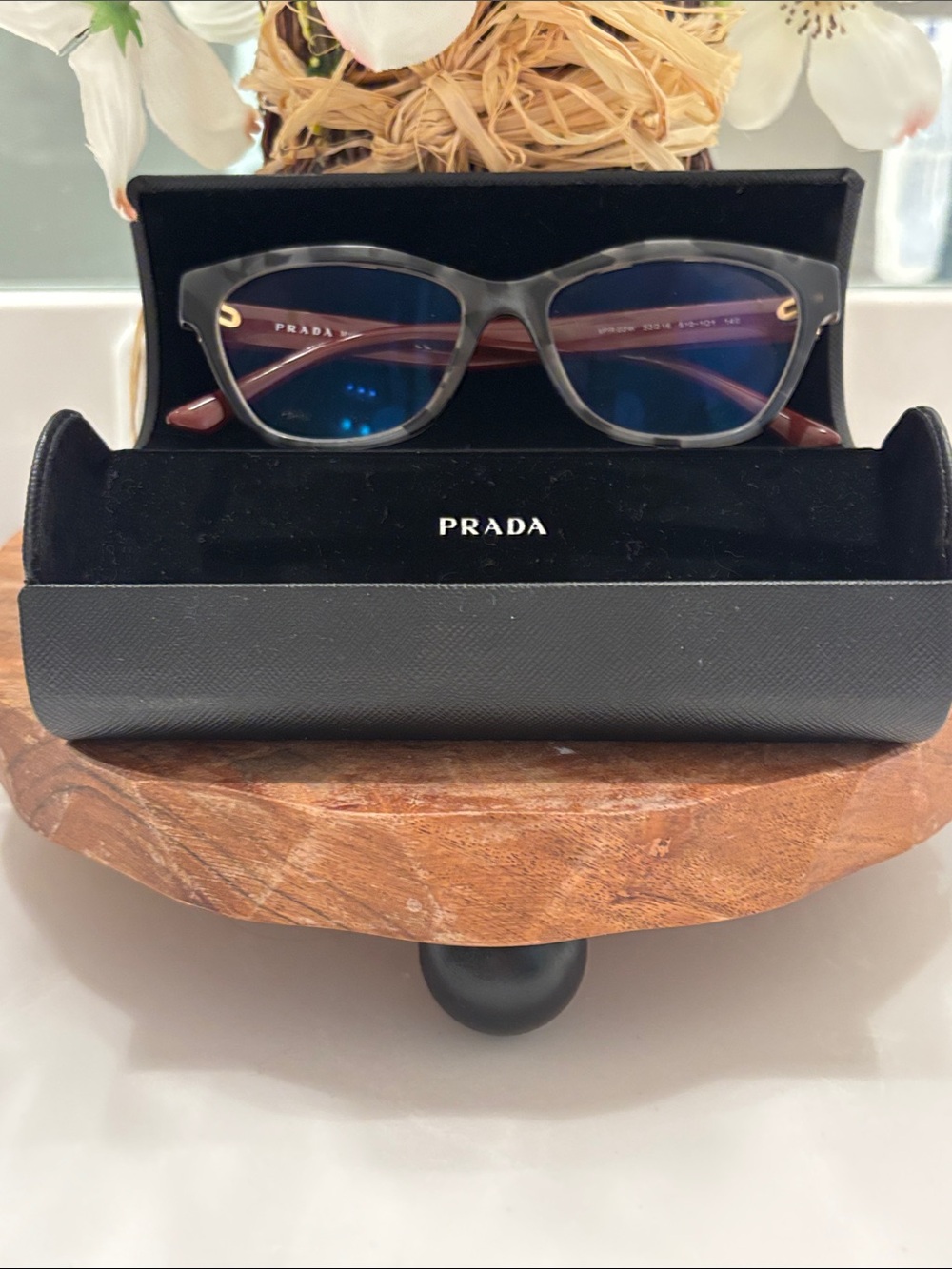 Prada Grey Frame Cat-Eye Glasses